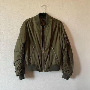 Topshop green bomber jacket